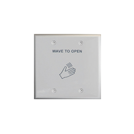 913 x W Dormakaba Rutherford Controls Touch less Push Plate Includes Single and Double Gang White Face Plates